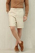 Льняные шорты бежевого цвета Zegna premium