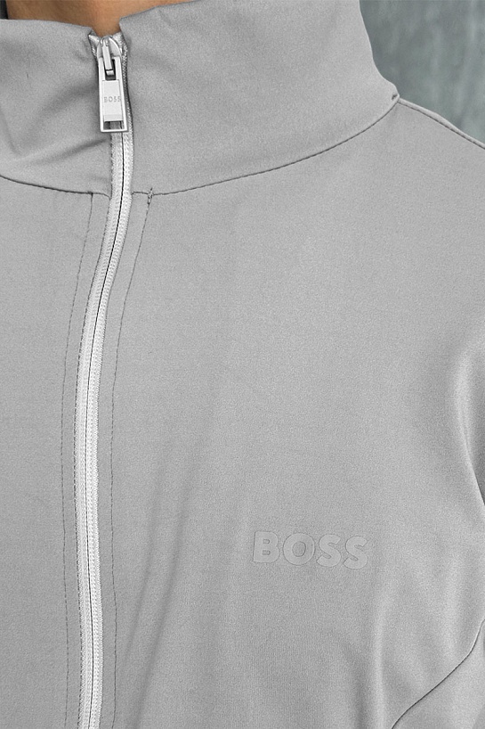 Кофта на молнии Hugo Boss серого цвета