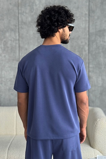 Мужской синий костюм Loro Piana   