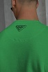Зелёная оверсайз футболка Prada Milano logo