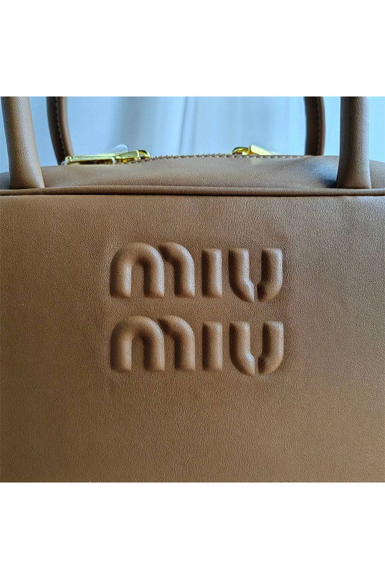 Сумка MIU MIU Logo-Embossed 35x24 см - Brown