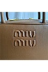 Сумка MIU MIU Logo-Embossed 35x24 см - Brown