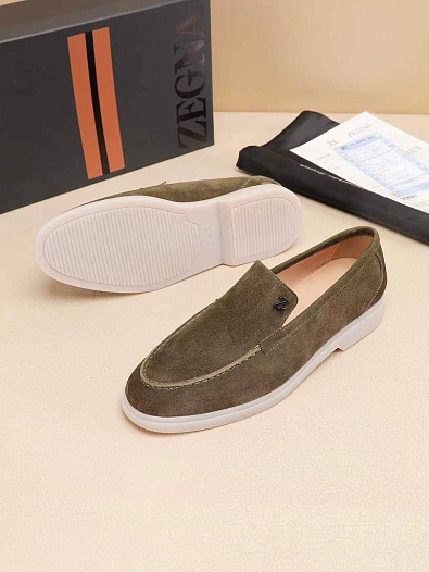 Мужские замшевые лоферы Ermenegildo Zegna   
