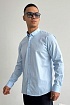 Рубашка голубого цвета Paul & Shark logo-embroidered