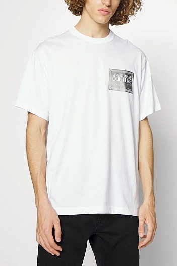 Мужская белая футболка Versace Jeans Couture Piece Number   