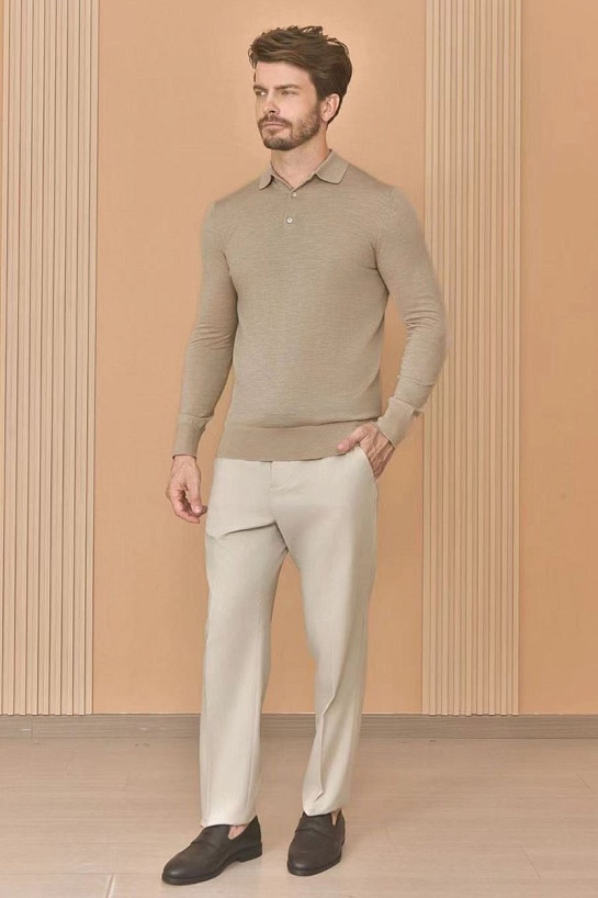 Поло с длинным рукавом Loro Piana Premium - Flower Aprecot