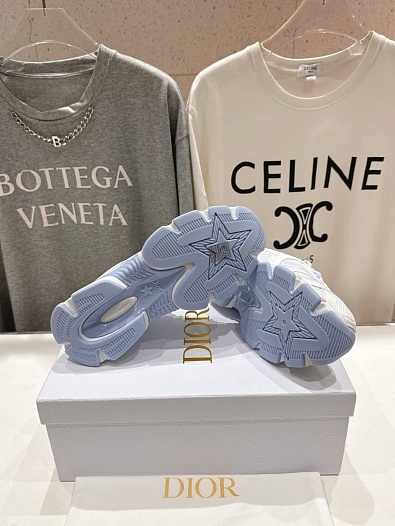 Женские кроссовки Dior Chrono Premium - White / Blue   