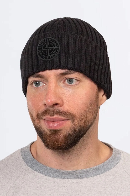Шапка Stone Island compass-patch - Black