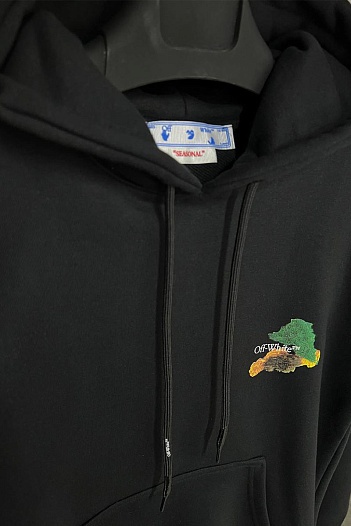 Мужское чёрное худи Off-White Brush Arrow   