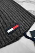 Мужская серая шапка Tommy Hilfiger logo-patch