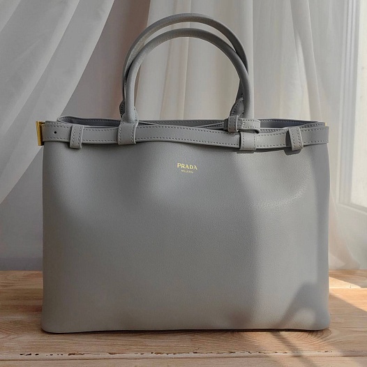 Женская кожаная сумка Prada Buckle 35x25 см (2 расцветки)   