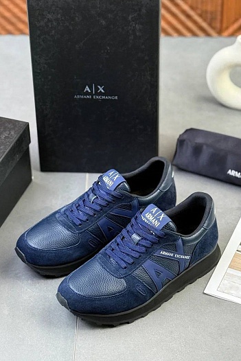 Кроссовки синего цвета Armani Exchange   