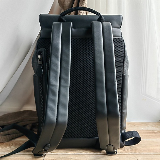 Кожаный рюкзак Disney X Coach Track With Patches 41x28 см