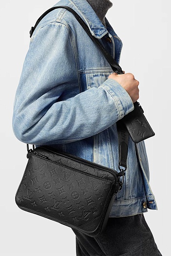 Кожаная сумка Louis Vuitton Trio Messenger Monogram 25x18 см   
