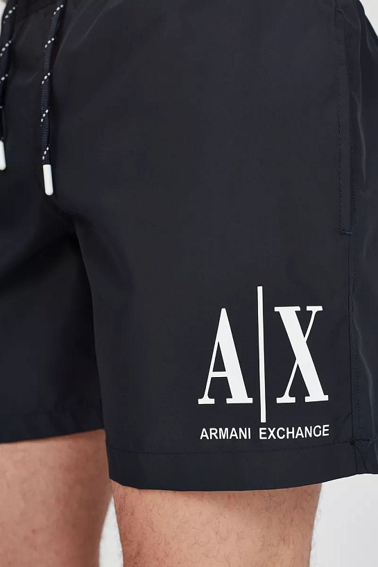 Мужские тёмно-синие шорты Armani Exchange