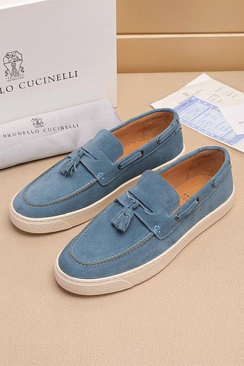 Мужские замшевые лоферы Brunello Cucinelli   