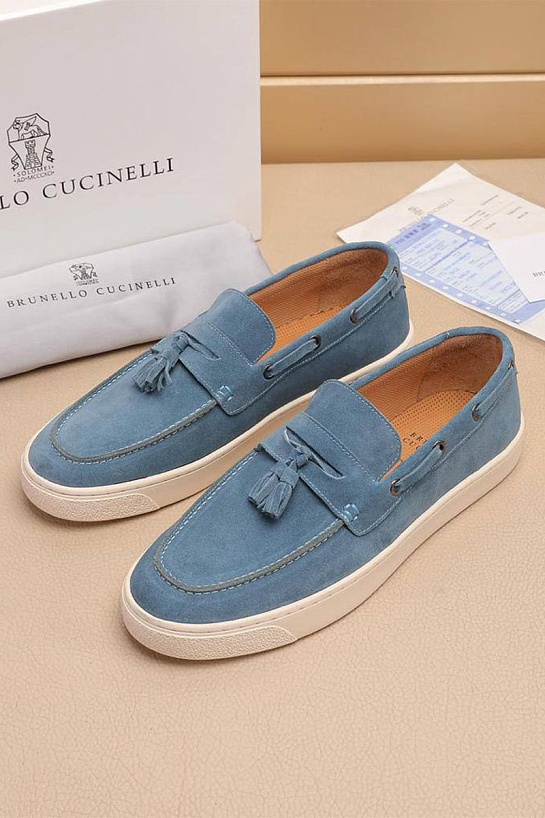 Мужские замшевые лоферы Brunello Cucinelli