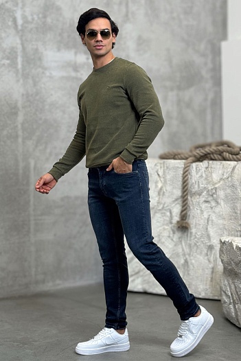 Мужские тёмно-синие джинсы Emporio Armani   