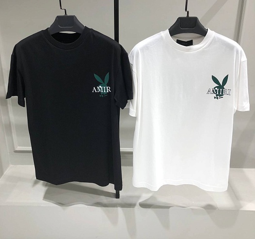 Чёрная оверсайз футболка Amiri Playboy Bunny   