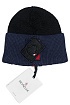 Мужская брендовая шапка Moncler- Black / Navy