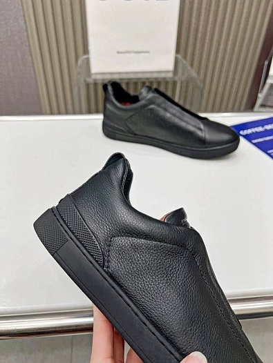 Мужские кроссовки Ermenegildo Zegna Triple Stitch - Black   