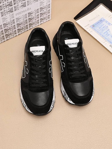 Комбинированные кроссовки Premiata Mick - Black   