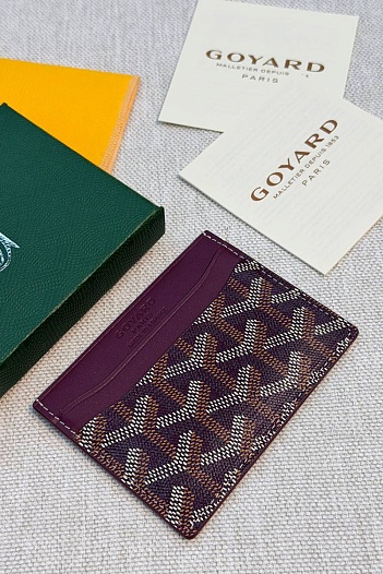 Кожаный кардхолдер Goyard Saint Sulpice premium 10.5x7 см   