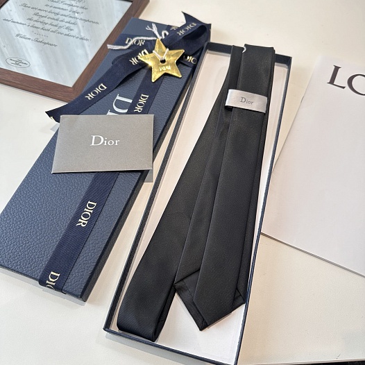 Галстук Dior logo-embroidered premium - Black   