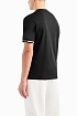 Футболка чёрного цвета Armani Exchange logo-tape