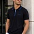 Мужское тёмно-синее поло Loro Piana zip-neck