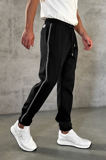 Мужские спортивные штаны Moncler striped - Black   