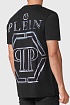 Мужская чёрная футболка Philipp Plein Hexagon