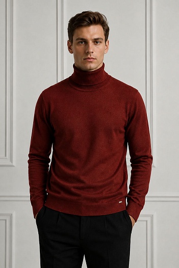Мужская бордовая водолазка Maglione   