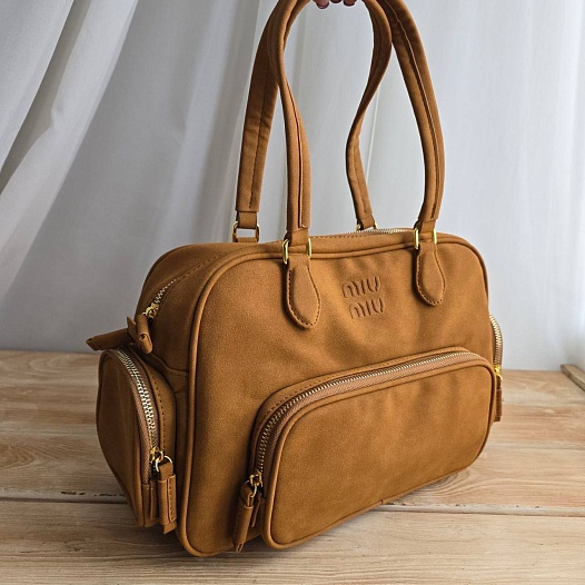 Замшевая сумка MIU MIU 30x19 см - Beige   