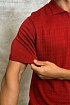 Мужское поло красного цвета Zilli zip neck