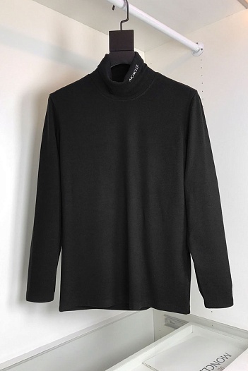 Утеплённая водолазка Moncler чёрного цвета   