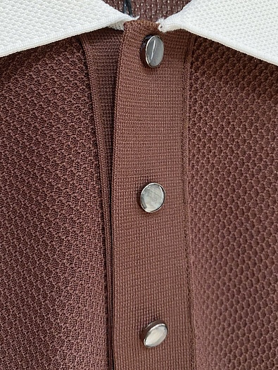 Мужское коричневое поло Kiton premium   
