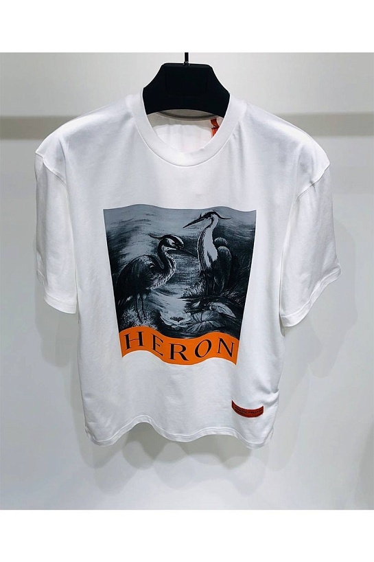 Белая оверсайз футболка Heron Preston