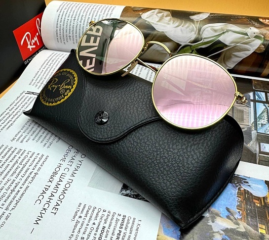 Солнцезащитные очки Ray-Ban Round Metal - Pink Mirrored