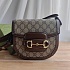 Женская сумка Gucci Horsebit 1955 mini 19x18 см - Brown