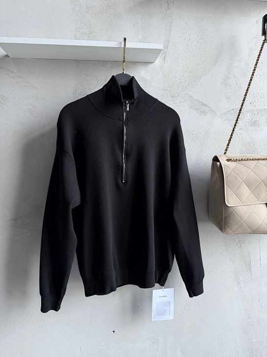 Женский свитшот Chanel чёрного цвета premium