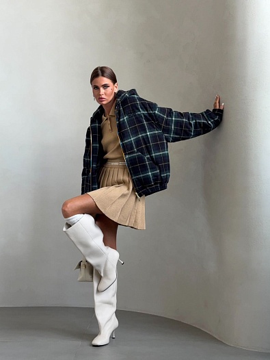 Женская куртка MIU MIU в клетку   