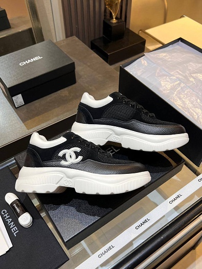 Чёрные женские кроссовки Chanel premium   