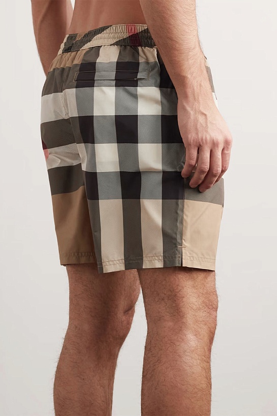 Мужские бежевые шорты Burberry check