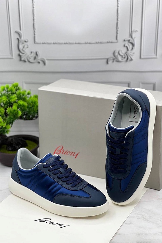 Мужские кроссовки Brioni синего цвета