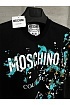 Футболка чёрного цвета Moschino paint-splattered
