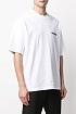 Белая оверсайз футболка Balenciaga logo-embroidered