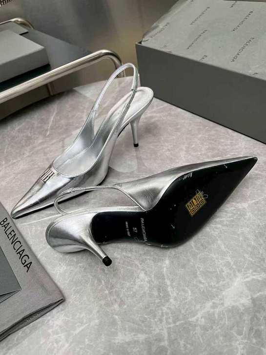 Женские кожаные туфли на каблуке Balenciaga premium