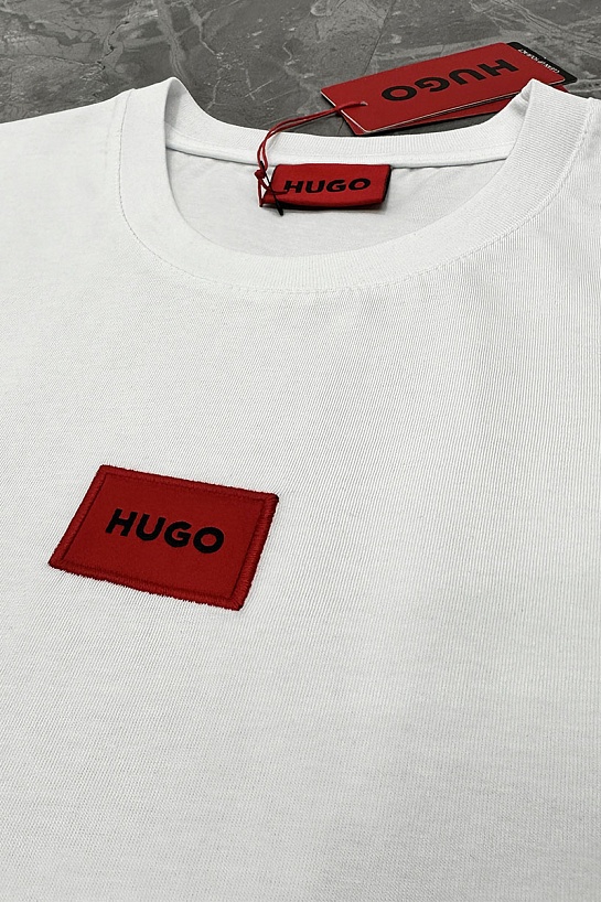 Белая майка Hugo Boss Dankto classic badge