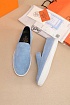 Мужские замшевые лоферы Hermes Julian - Blue